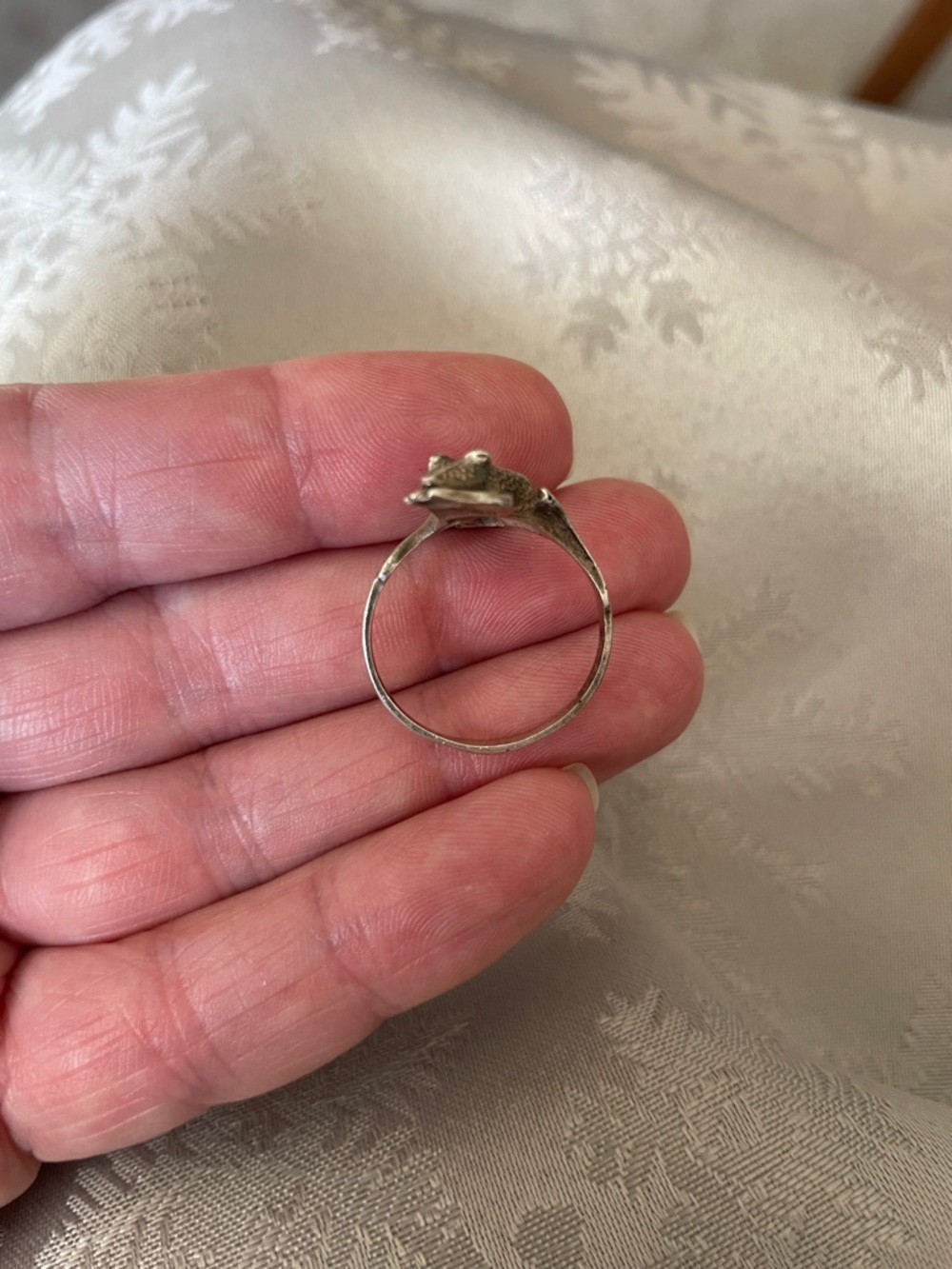Animal Ring - Frog Ring Sterling Silver Size 8 - Picture 2 of 3